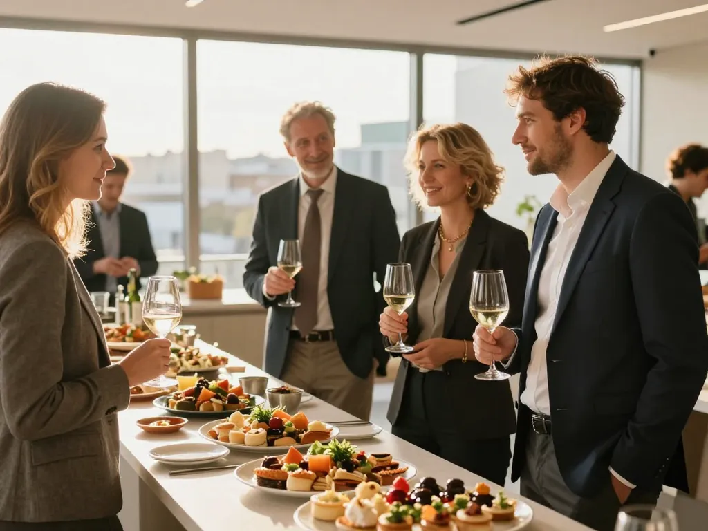 Buffet traiteur gastronomique à Lyon pour une réception d'entreprise et privée haut de gamme.
